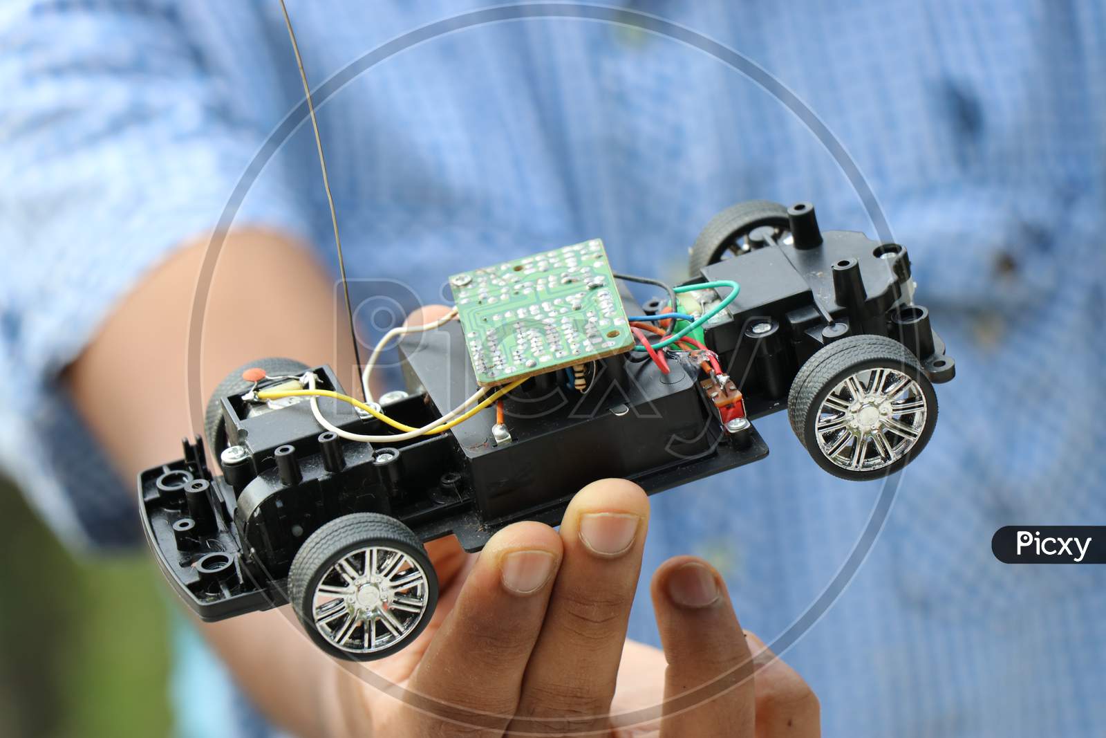 Inside View Of Toy Remote Control Car Also Called As Radio Controlled Car