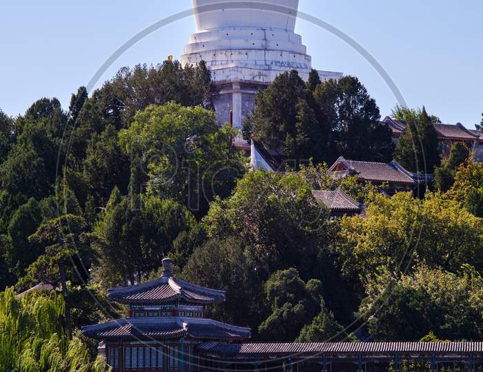 White Pagoda In Beihai Park, Beihai Lake In Beijing, Capital Of China