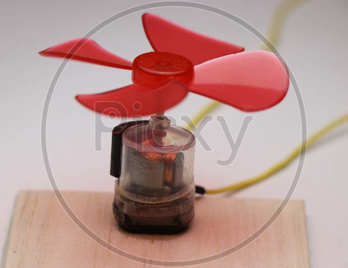 Dc Motor Which Is Very Unique Made Of Plastic Body With Fan Blade Attached To Its Shaft