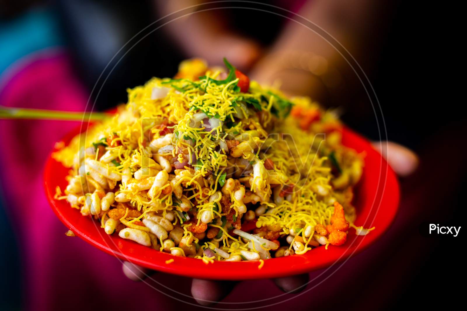 Bhelpuri an Indian delicious food chaat or snack