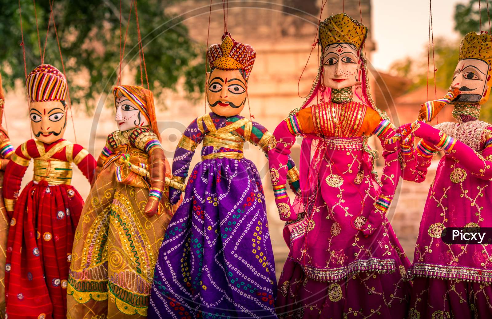 Handicraft Rajasthani Puppets Toys Displayed For Sale In Jodhpur