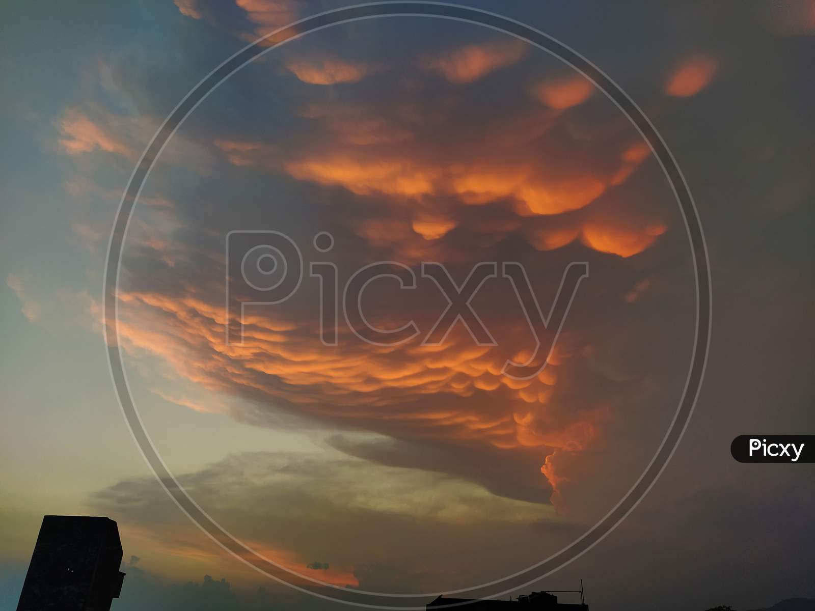 Clouds cover glow evening pink clouds Haldwani on 5th May 2020
