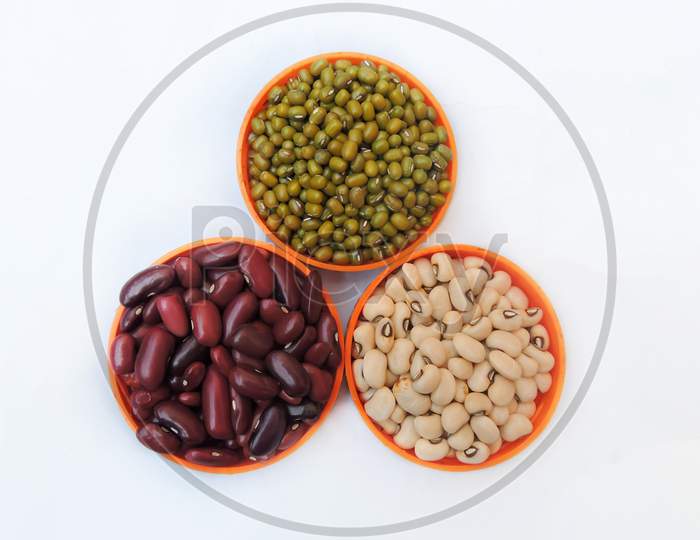 Rajma, Lobia and mung beans