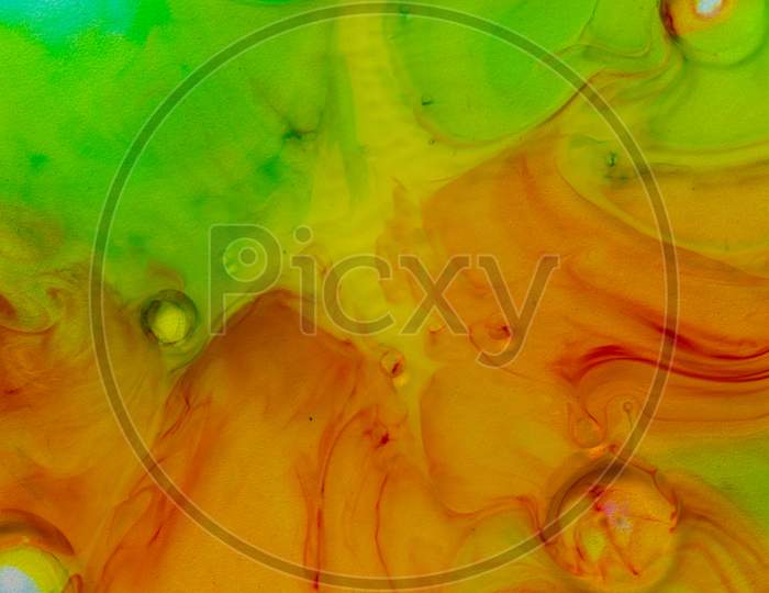 Macro Close Up Of Different Color Oil Paint Soap. Colorful Acrylic. Modern Art Concept. Fine, Creative.