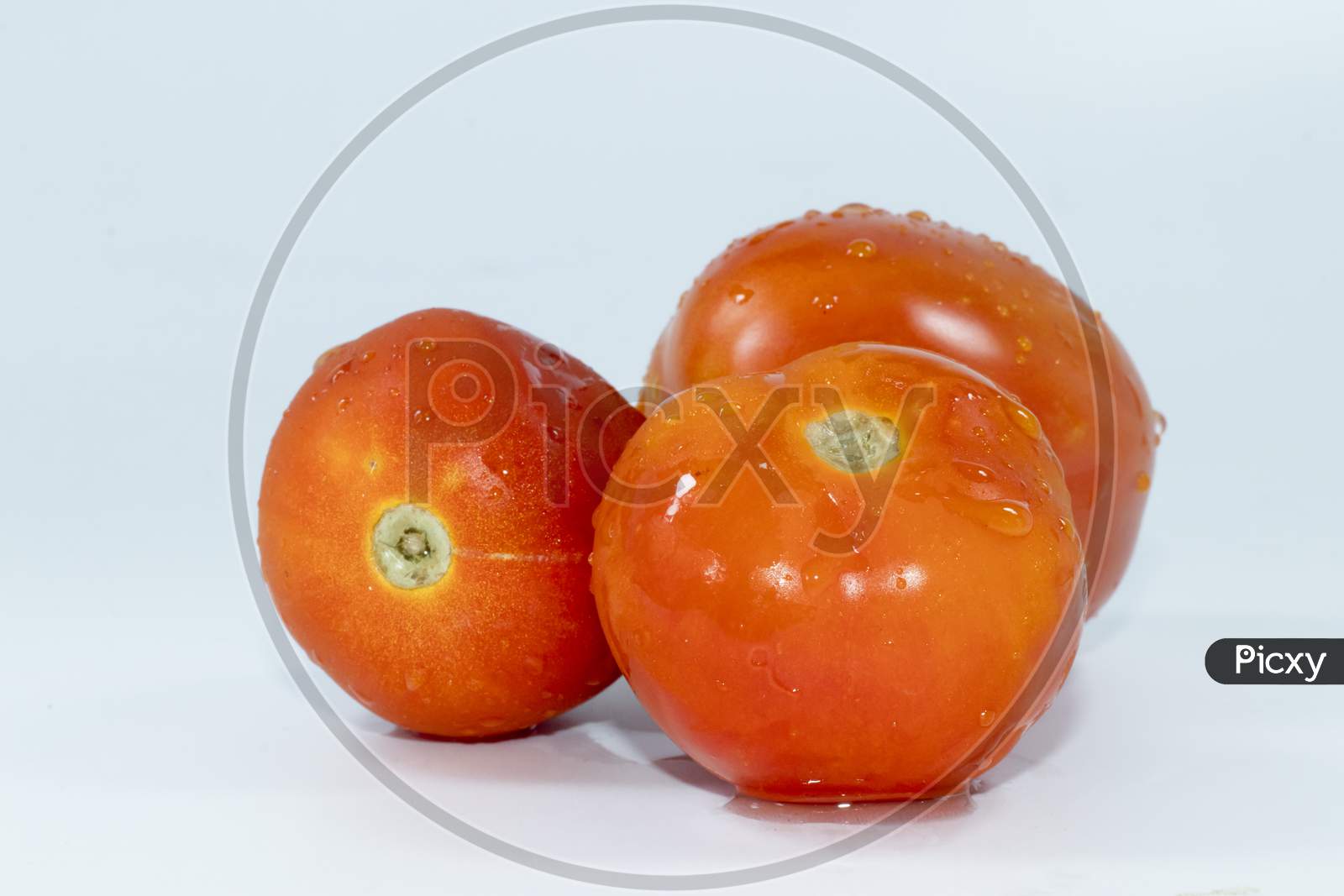 Red tomatto, isolated on a white background