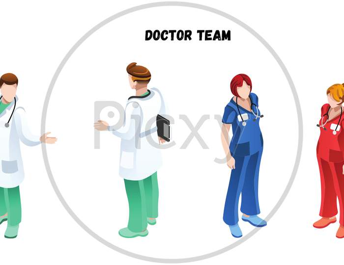 Doctor team talk to each other