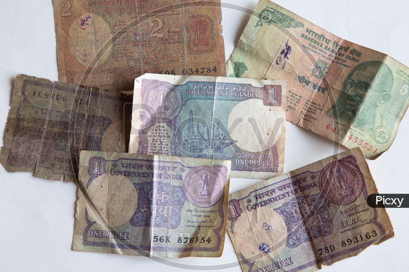 Old indian rupee currency note