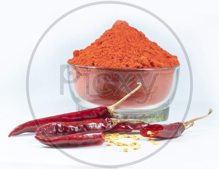 Dry chilly powder indian spices.