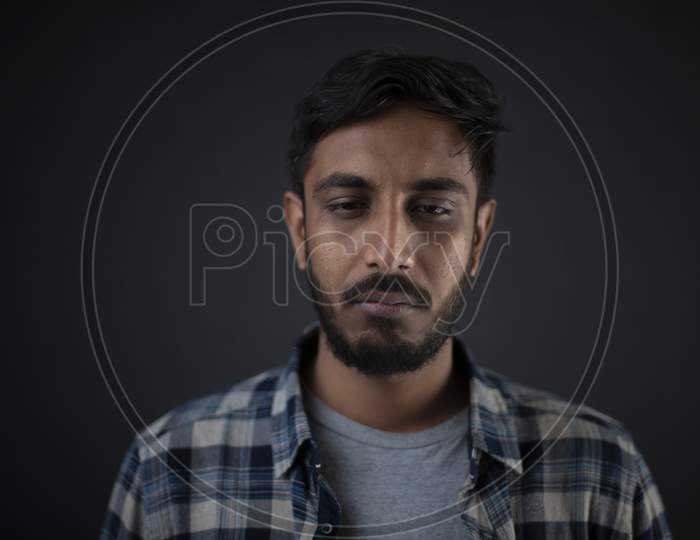 Image of Indian Bengali handsome beard macho guy/man/male in posing for ...