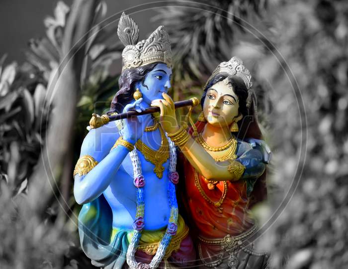 Hindu Gods Krishna And Radha