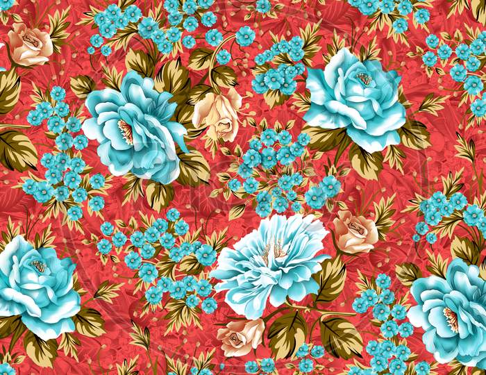 Seamless Classical Flower Pattern Background