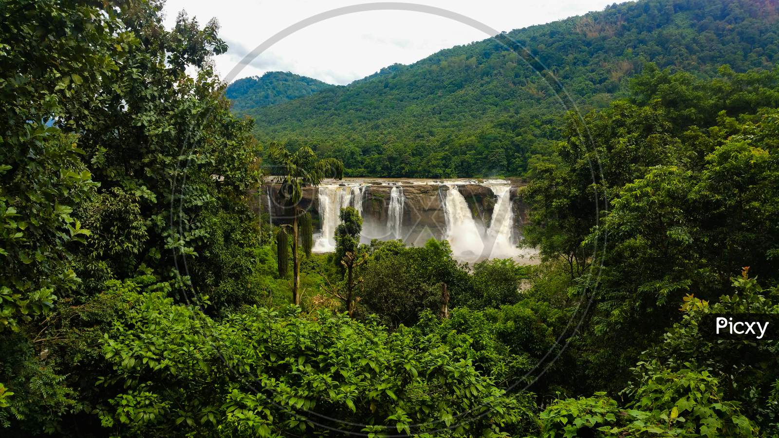 scenic Athirapally waterfalls in Kerala