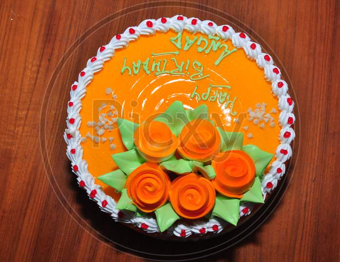 Beautiful cake recipe birthday orange colour