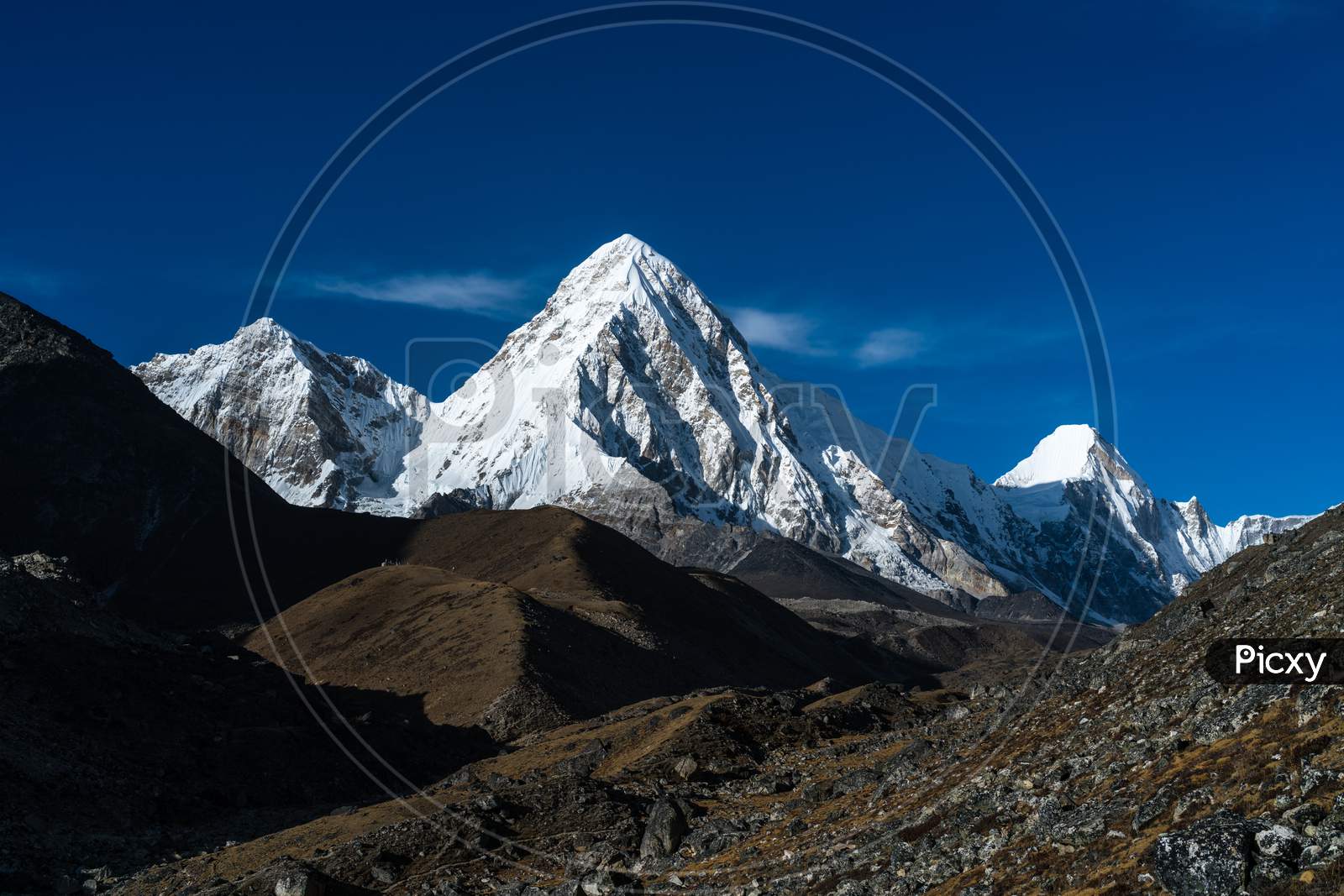 Pumori and high mountain scenery during Everest Base Camp Trek