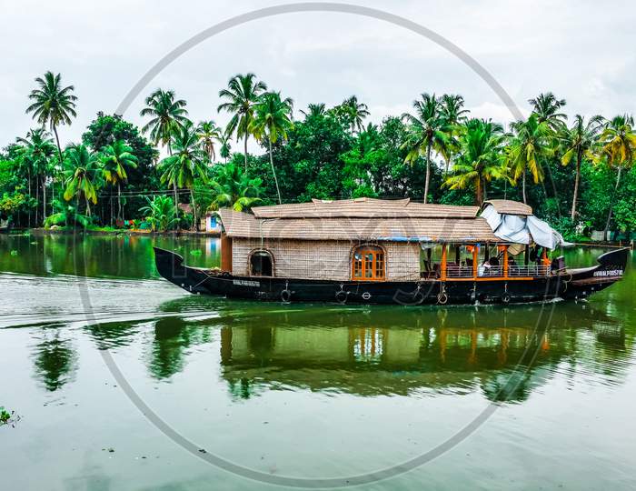 Houseboat in the backwaters of Kerala