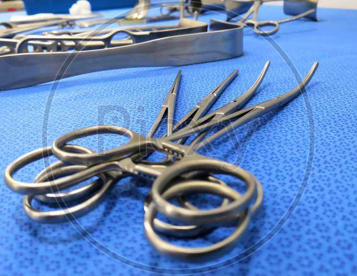 Closeup Image Of Medical Surgical Instruments