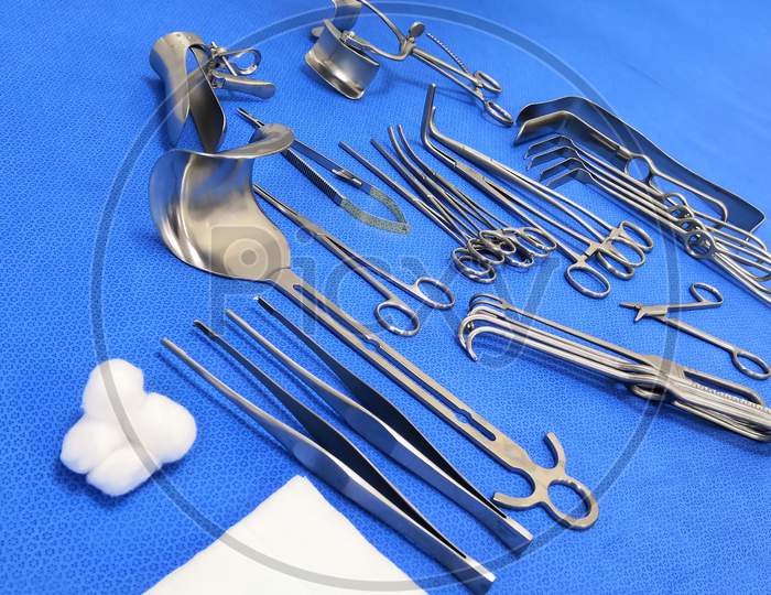 Closeup Image Of Medical Surgical Instruments