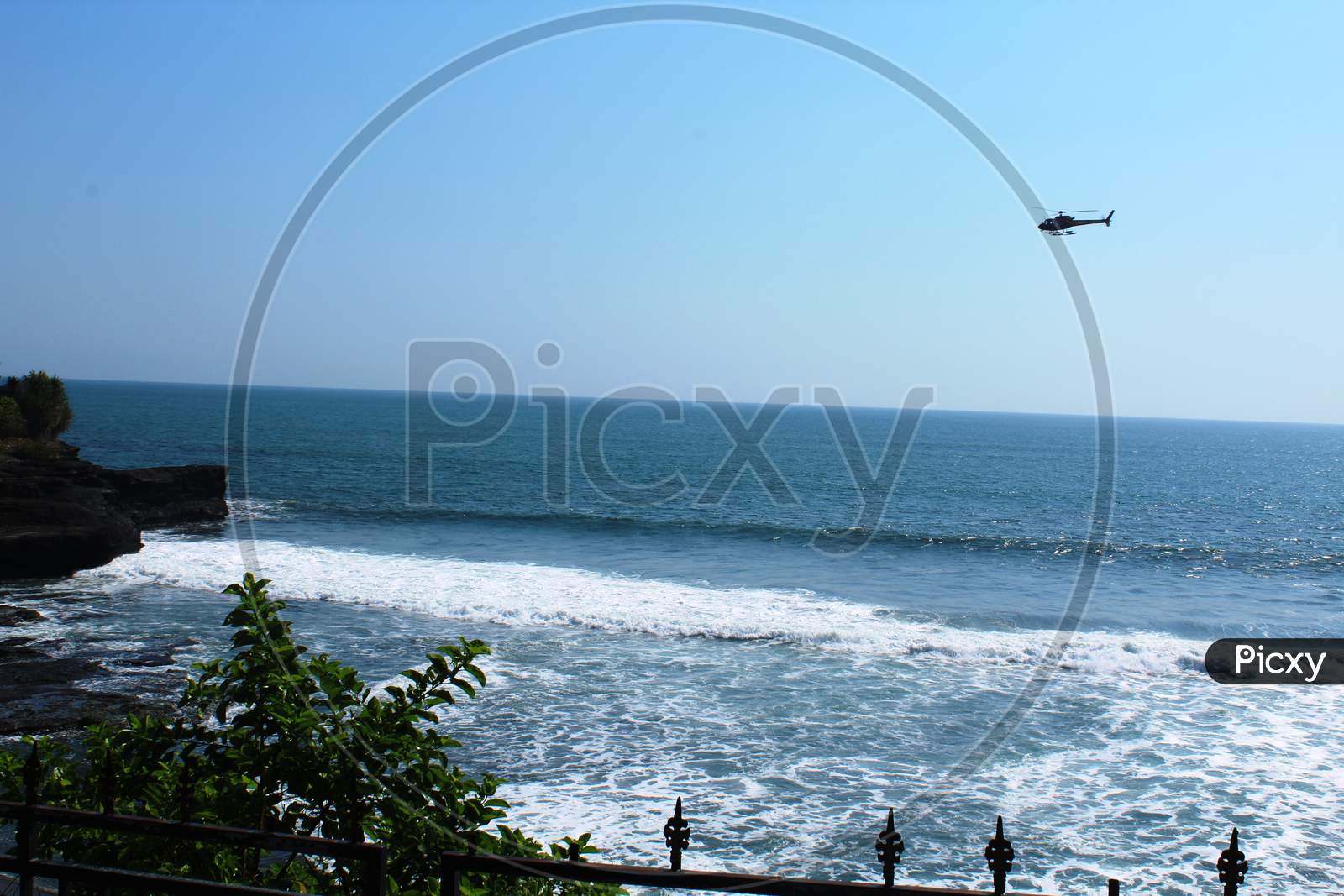 Sea View with helicopter