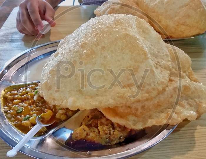 Chola batura Indian Food