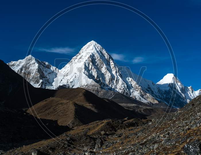 Pumori and high mountain scenery during Everest Base Camp Trek
