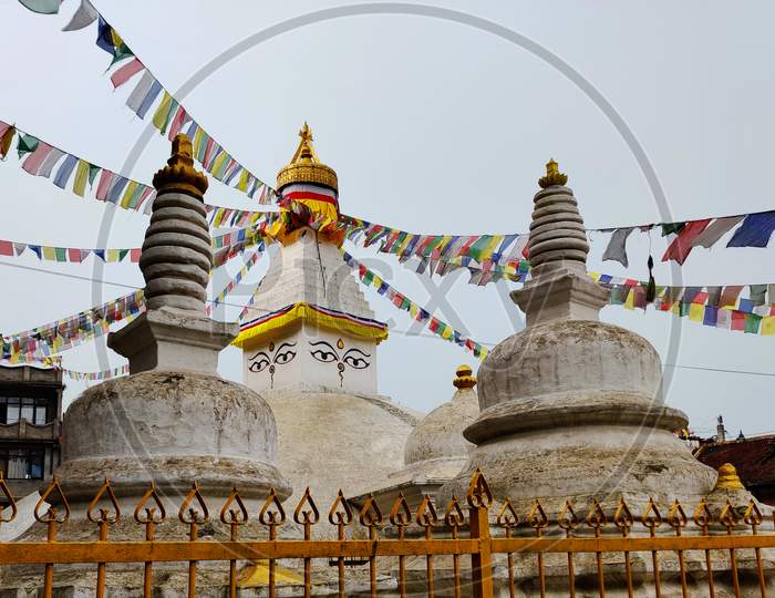An Ancient Buddhist stupa in kathmandu nepal.