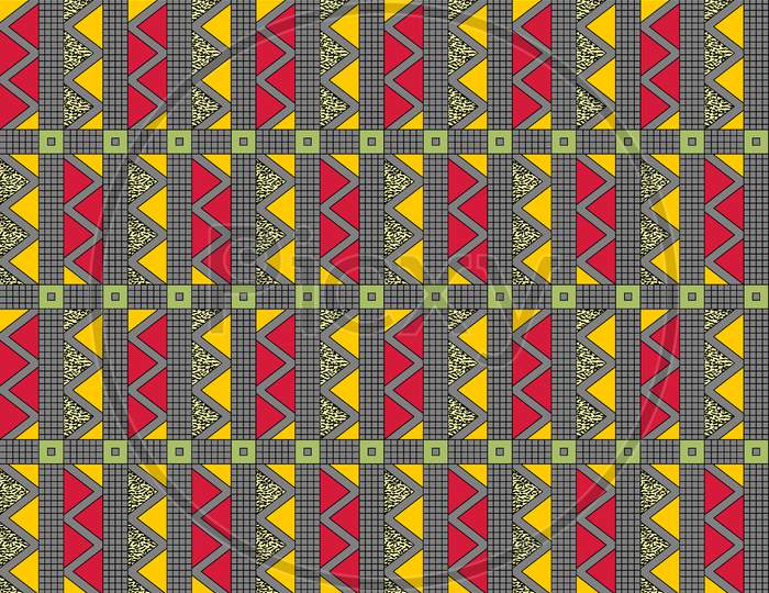 Seamless Colorful Geometrical Design Pattern Background