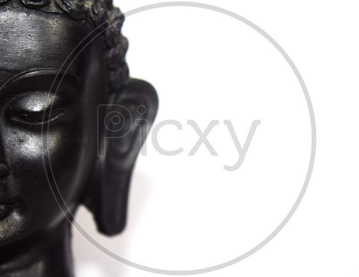 close up Face of Buddha, sculpture
