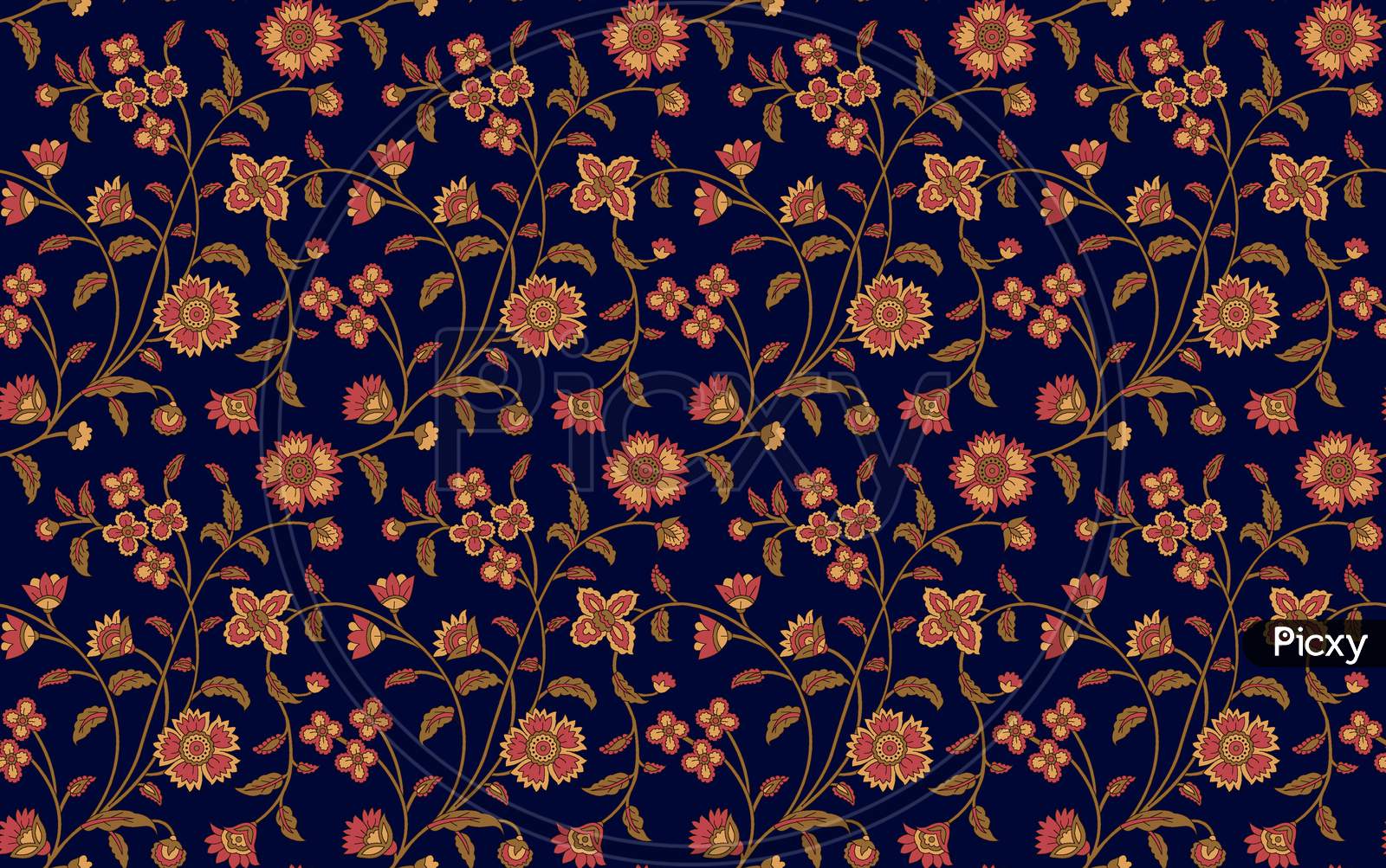 Seamless Beautiful Floral Design Background