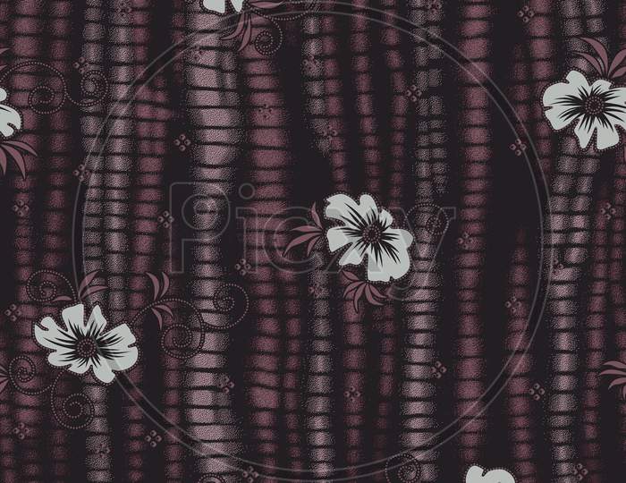 Seamless Tie Dye Pattern With Flower