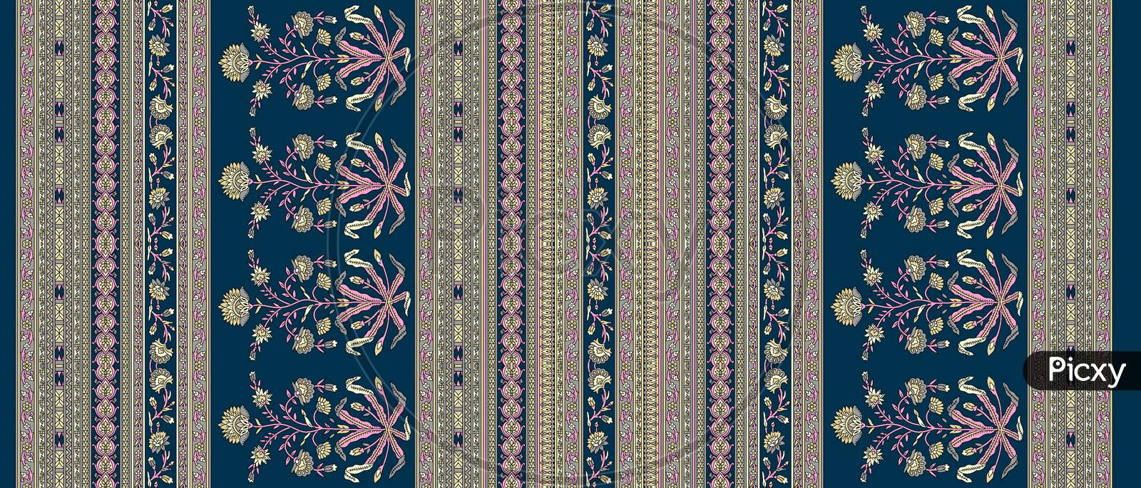 Seamless Traditional Design Motif Background