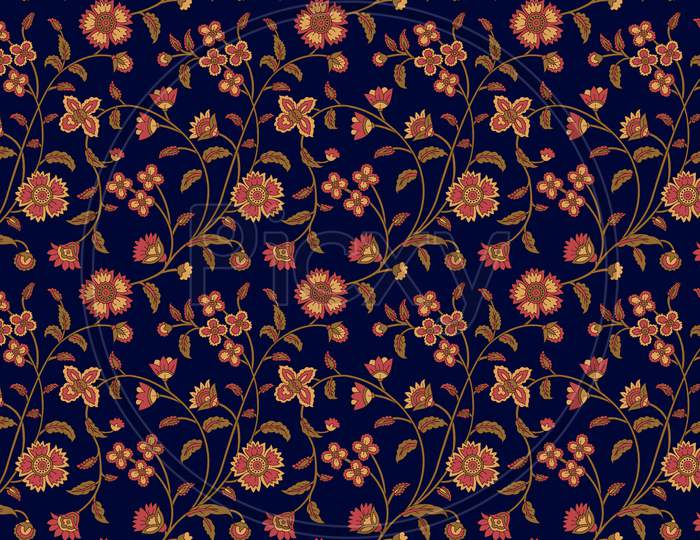 Seamless Beautiful Floral Design Background
