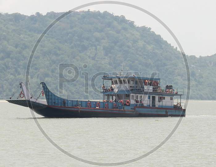 Passenger Ferry Services Operated By Government-Run Inland Water Transport (Iwt) Resume Over Brahmaputra River, Amid The Third Phase Of Covid-19 or Coronavirus Nationwide  Lockdown, In Guwahati, Thursday, May 7, 2020.