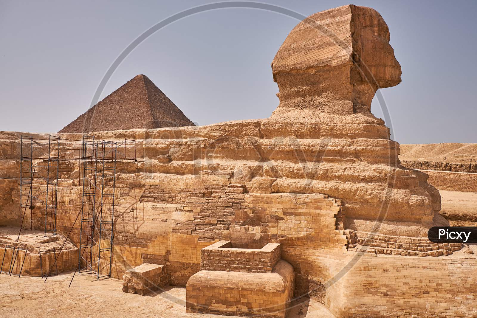 Great Sphinx Of Giza On The Giza Plateau In Cairo, Egypt