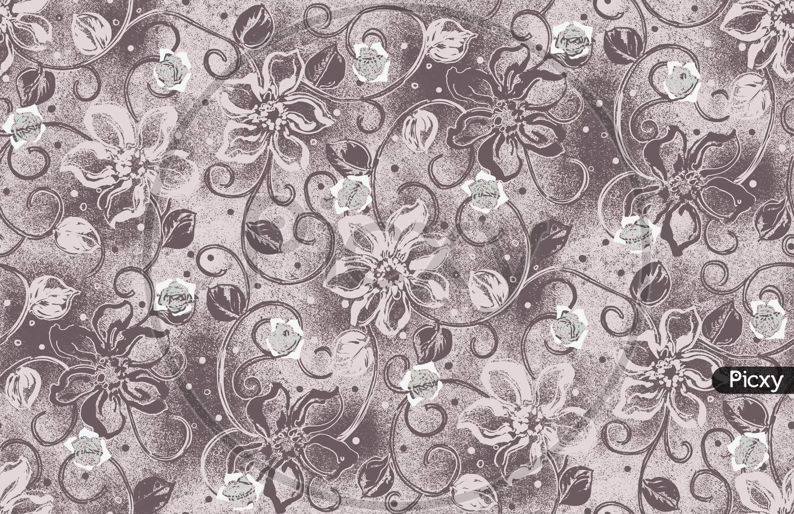 Seamless Vintage Floral Design Background