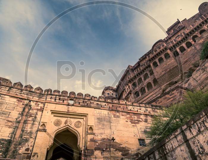 Mehrangarh Fort, One Of The Largest Forts In India, A Unesco World Heritage Site, Jodhpur, Rajasthan - India.