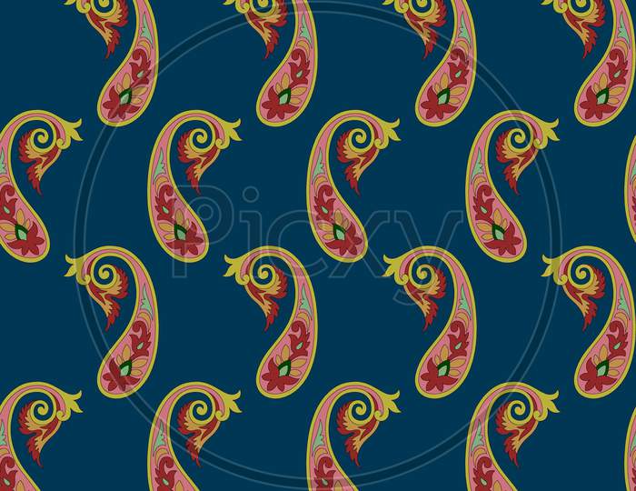 Seamless Indian Paisley Pattern