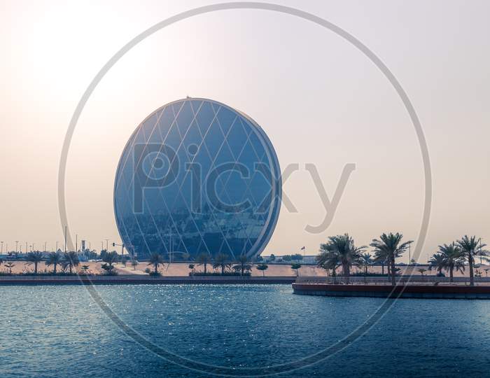 The Aldar Headquarters building is the first circular building of its kind in the Middle East. It is located in Al Raha. Abu Dhabi, UAE