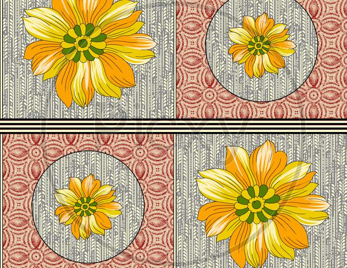 Seamless Flower Geometrical Design Pattern