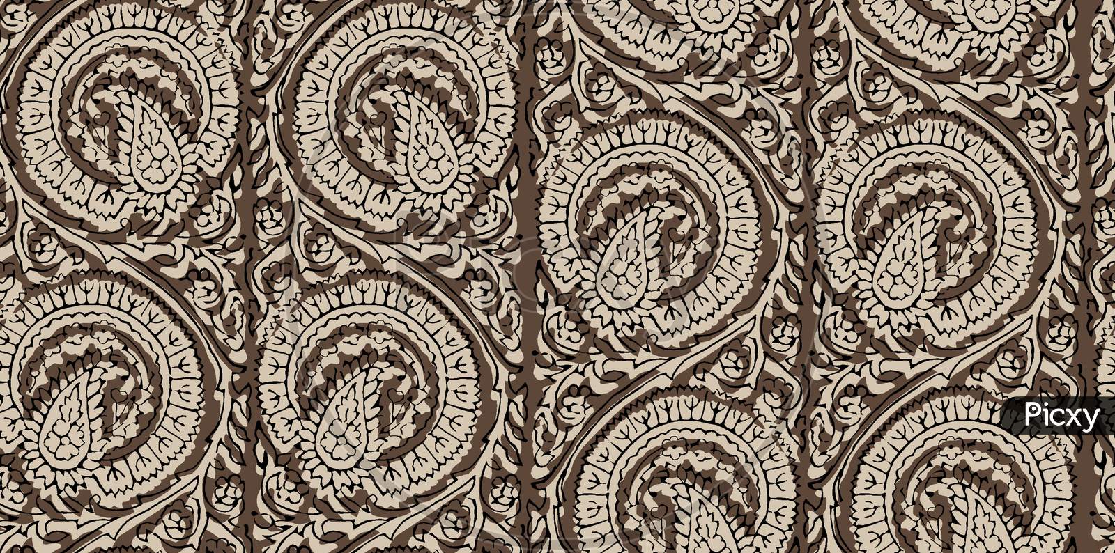 Seamless Vintage Paisley Design Background