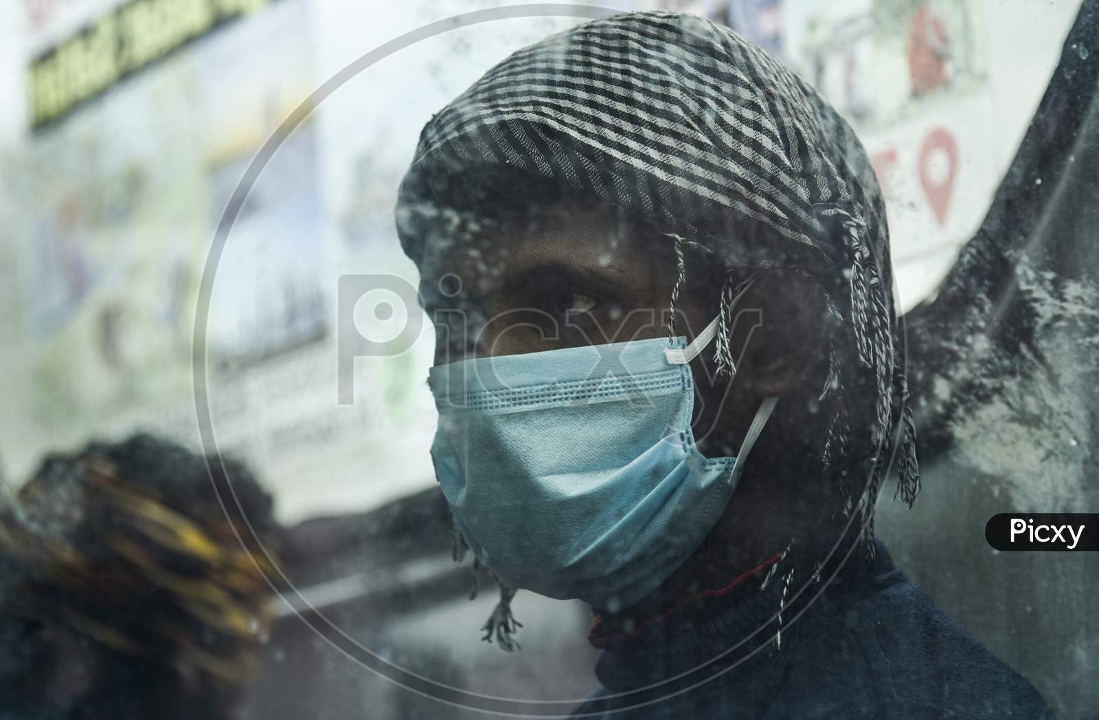 A Man Wearing a Mask During Coronavirus Or COVID-19 Pandemic in Guwahati