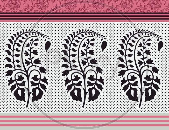 Indian Traditional Design Paisley Background
