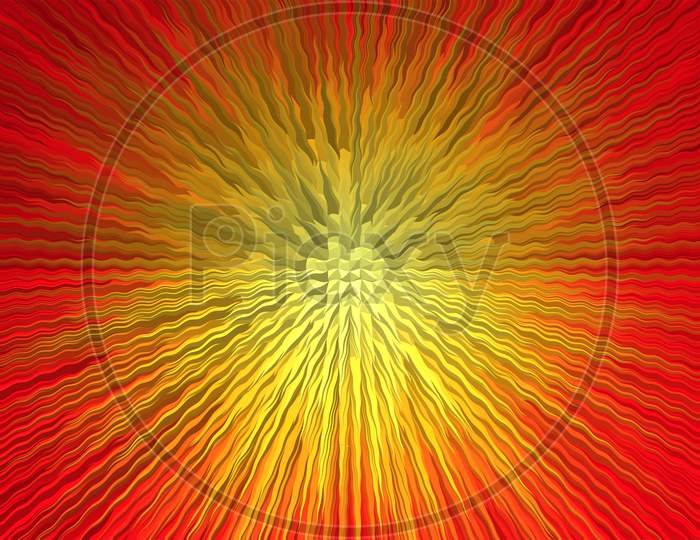 Red And Dark Yellow Color Star Burst And Beautiful Background Design.