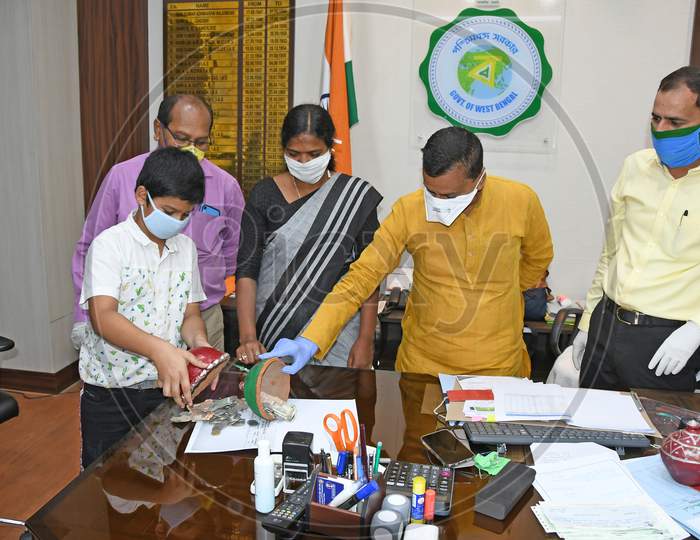 A class five student sacrificed the entire sum that he'd arranged aiming to buy a bicycle an donated to the West Bengal State Emergency Relief Fund through the Purba Bardhaman District Magistrate to be used to prevent Novel Coronavirus (COVID-19)