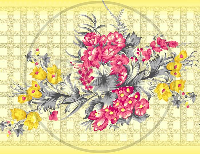 Seamless Floral Flower Border Design Background