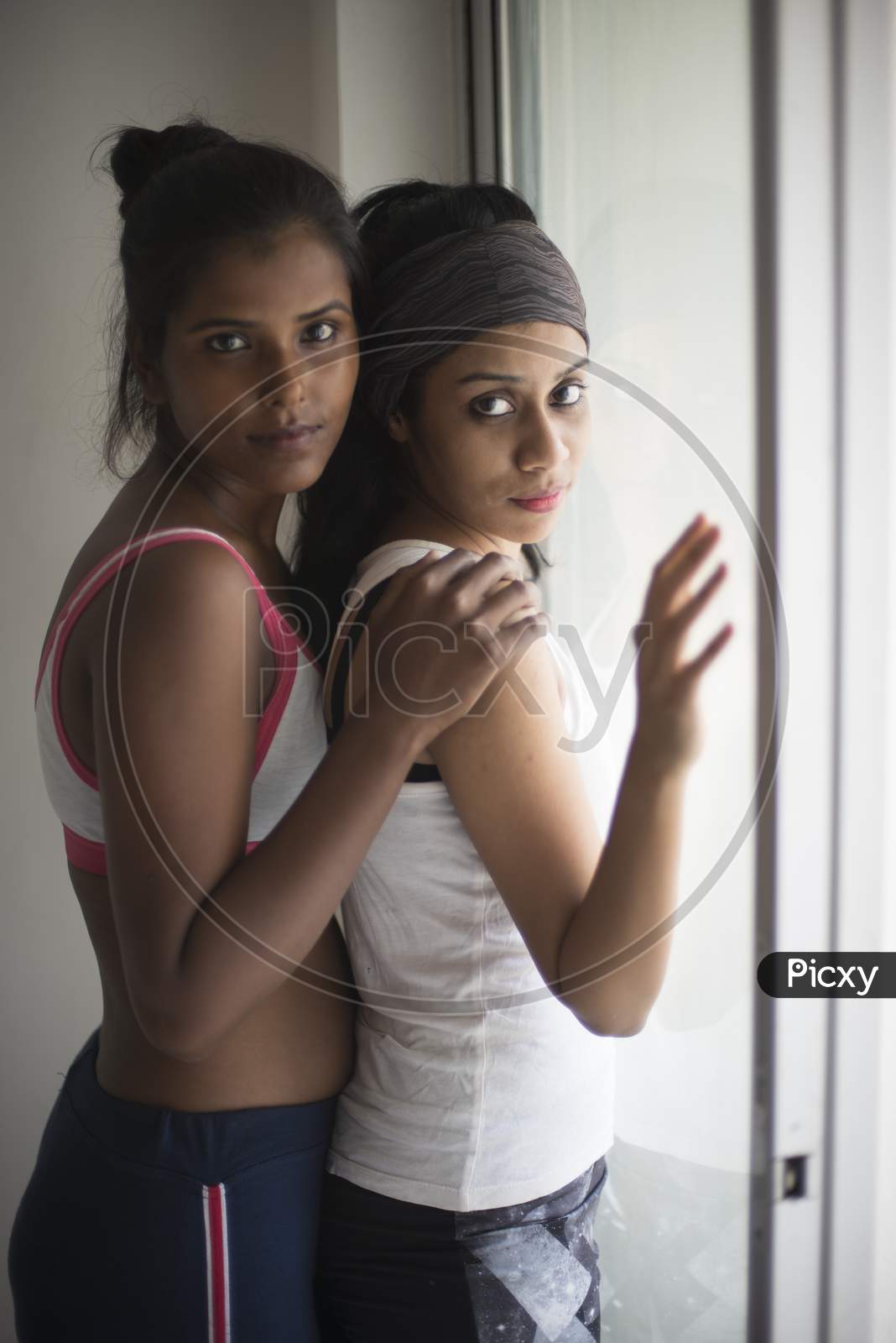 Beautiful Indian Lesbian Playing With White Telegraph