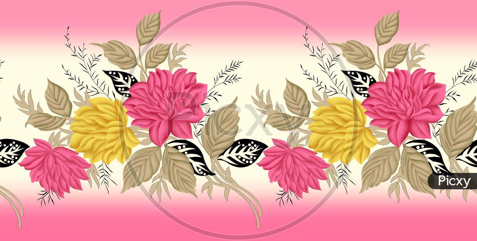 Image of Floral Flower Border Design Background-OD278271-Picxy