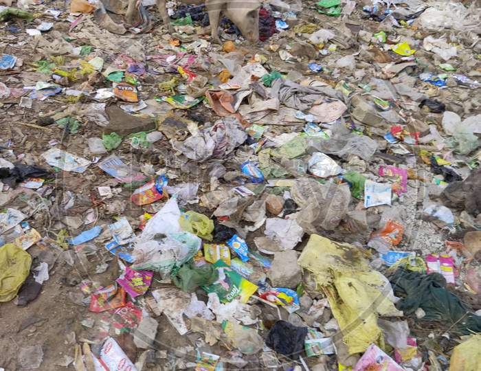 Plastic pollution in India, stop using plastic.