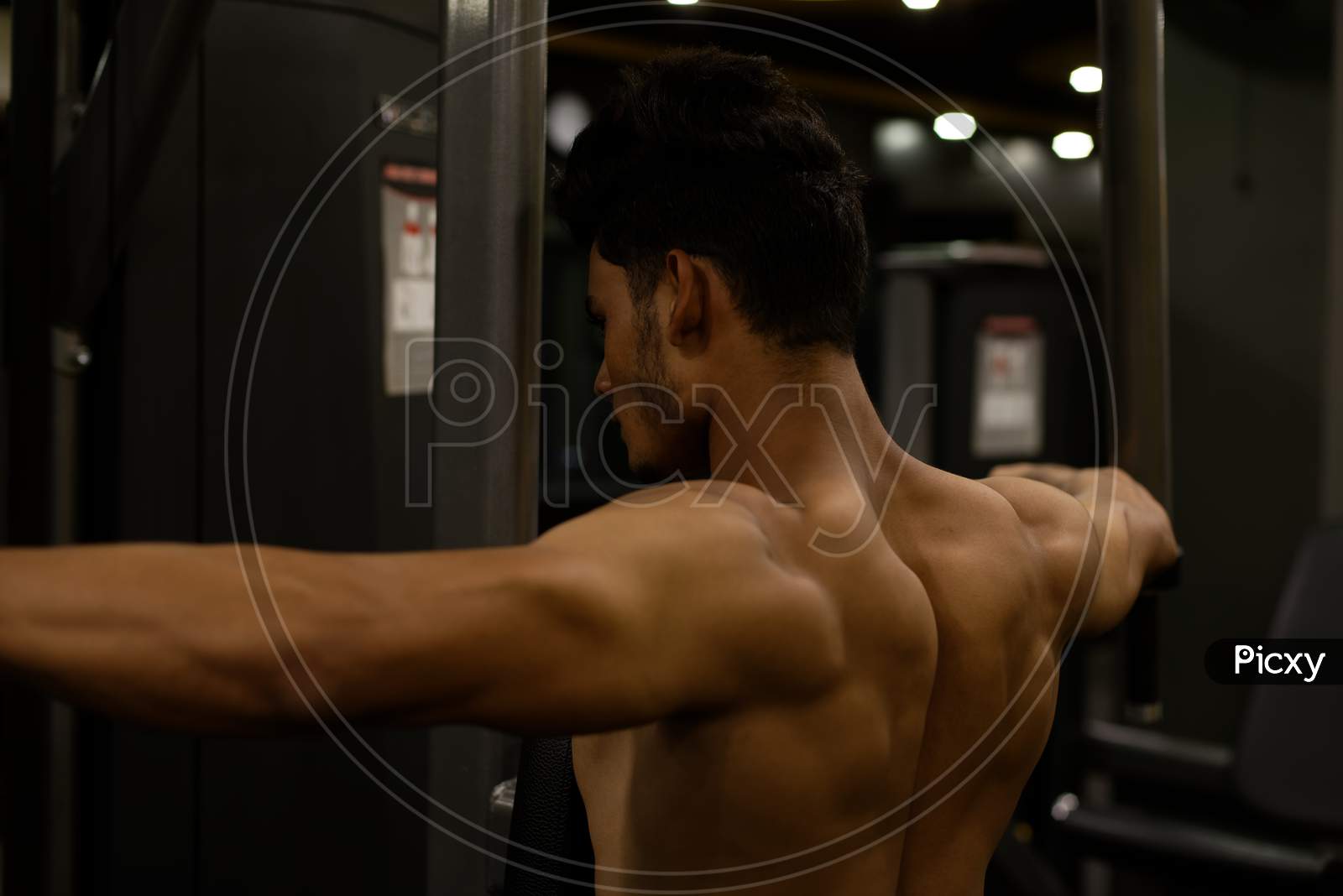 Image Of An Young And Handsome Indian Bengali Brunette Man With Muscular Body Showing His Muscular Backside While Exercising In A Multi Gym Fitness And Indian Lifestyle Pl420842 Picxy