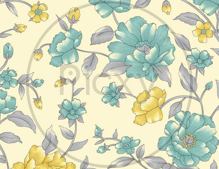 seamless floral design pattern