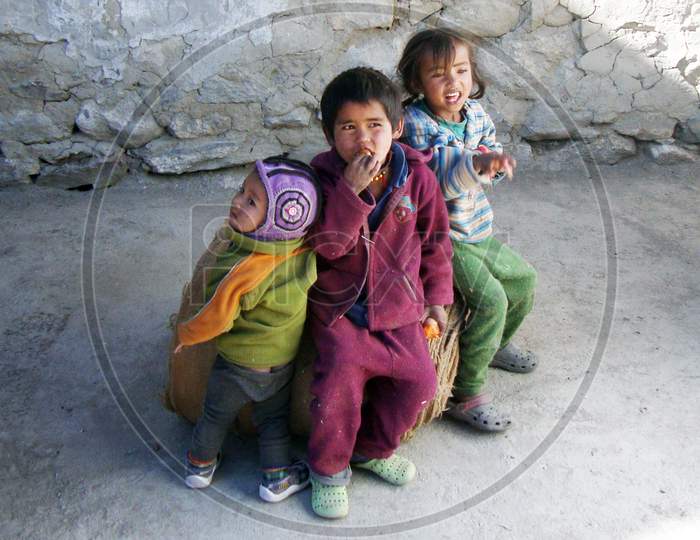 Village children of Himachal Pradesh, India